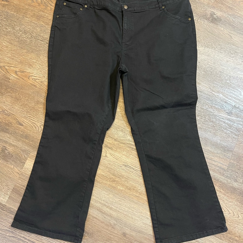 New - Woman Within Black Bootcut Jeans